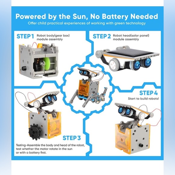 Sillbird STEM 12-in-1 Education Solar Robot Toys for boys 8-13, DIY Building - Picture 9 of 9